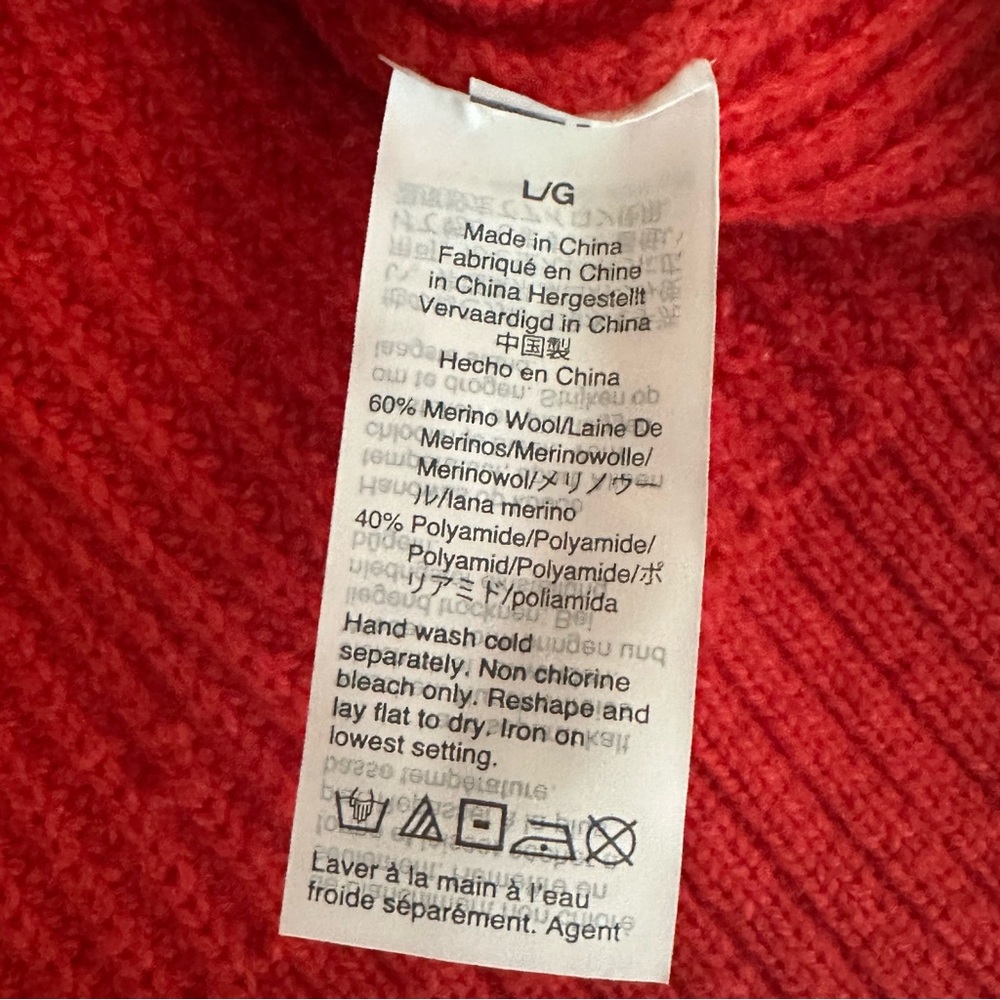 Madewell Enamel Red Calloway Chunky Ribbed Boatneck Sweater Size Large - Picture 8 of 11